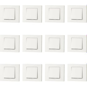 Resim Ovivo Grano Beyaz Anahtar Çerçeveli - 12 Adet 