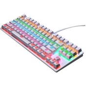 Resim Leaven K550 87 Tuşlu Yeşil Switch Kablolu RGB Mekanik Oyuncu Klavye 