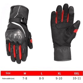 Resim Fortunelane Isıtmalı Kışlık Motosiklet Eldivenleri - Su Geçirmez Sürüş Eldivenleri 