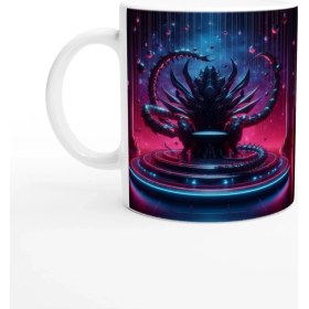Resim Akrep Burcu Baskılı Kahve Kupası - Galaktik Taht Odası Temalı Vs1 