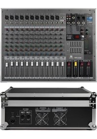 Resim Maxword Rps-2200 Yüksek Güçlü Power Mixer Amfili Mikser 2x1100w 16dsp Efekt Case'li 