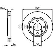 Resim Bosch Fren Diski Ön 4D 260Mm Havalı 406 96 