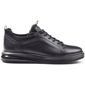 Resim Marcomen 19596 Hafif Sneaker Deri Erkek Ayakkabı Siyah 
