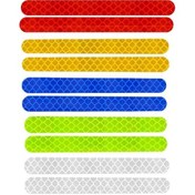 Resim Sarı 2 Adet Araba Çıkartmaları Ayna Yansıtıcı Şerit Çarpışma Önleyici Uyarı Çıkartmaları Dış Refleks Bant Yansıtıcı Şerit 