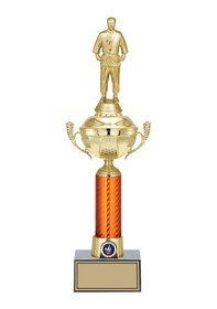 Resim Odak Kupa - Figürlü Kupalar - Judo / Karate Figürlü Kupalar Fg-056 B - 44 Cm Altın - Beyaz 