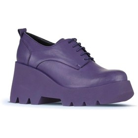 Resim Bueno Shoes Lila Deri Kadın Dolgu Topuklu Ayakkabı 01wz8400 