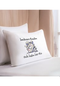 Resim Bk Gift Eğlenceli Tasarımlı Pamuklu Yastık Kılıfı-4 50x70cm , Sevgiliye , Ev si, Tasarım Ev Tekstili 