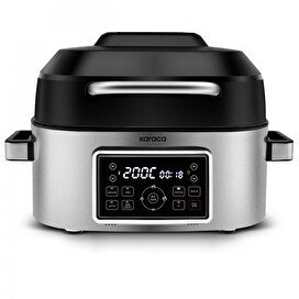 Resim Karaca Gastro Grill 6 L Izgaralı Yağsız Fritöz 