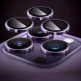 Resim Kamera Lens Koruyucu ve Cam Filmli Metal Halkalı Kılıf - iPhone 16 Pro Max, iPhone 15, 14 Plus, 13, 12, 11 Pro için 