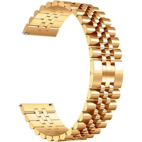 Resim Forzacase Samsung Galaxy Watch Active 2 44 mm ile uyumlu Rolex Tasarım Metal Kordon Kayış - FC926 