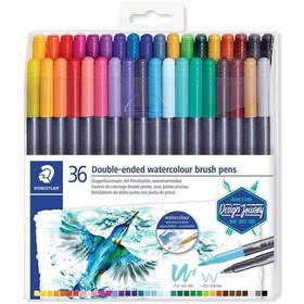 Resim Staedtler Mars Brush Pen Çift Taraflı Fırça Uçlu Marker Seti 36 R 