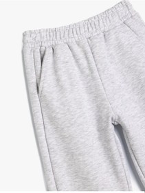 Resim Koton Basic Jogger Eşofman Altı Beli Lastikli Gri 5wkg40131ak Gri 