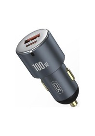 Resim Cc47 2ın1 Usb Cc47 100w Araç İçi Hızlı Şarj Soketi - Çift Portlu Usb-c + Usb-a Akıllı Adaptör 