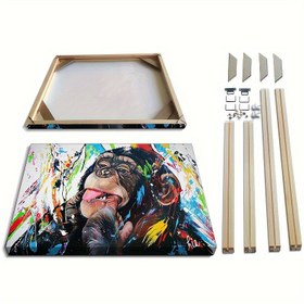 Resim 1 adet kendin yap fotoğraf çerçevesi Resim Çerçevesi Katı Ahşap Tuval Çerçevesi 55x35cm Galeri Asma Tablolar Yağlı Boya Tablo veya Poster Kurulumu, Germe Şerit Tablo Duvar sanatı Ev Dekorasyonu 