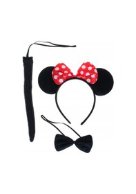 Resim Minnie Mouse Taç Kuyruk Papyon Gösteri Seti 