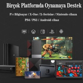 Resim Cosmostech PXN X8 Arcade Fight Stick Joystick Dövüş Oyunları PS4, Xbox,N.Switch, PC Uyumlu Oyun Kolu 