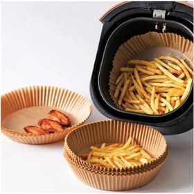 Resim KÜÇÜK EW 100 Adet Airfryer Pişirme Kağıdı Hava Fritözü Xiaomi Philips Yağsız Tefal Kumtel Mi Kağıt 