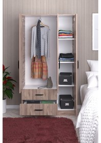 Resim Gubimo Abete 3 Kapılı 2 Çekmeceli Atlantik Çam Gardırop 