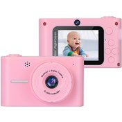 Resim Leezsing Çocuklar İçin 1080p Hd 20mp Ön Ve Arka Kameralı Oyunlu Fotoğraf Makinesi - Pembe 