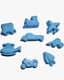 Resim Twins Stars Kinetik Kum Kalıbı, 8'li Araçlar 