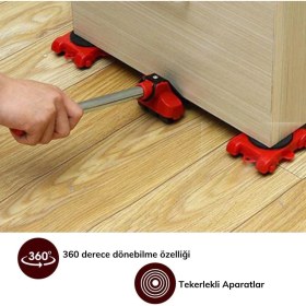 Resim Evefix Tekerlekli Basit Pratik Ağır Beyaz Eşya Mobilya Taşıma Kaydırma Aleti Aparatı Seti 