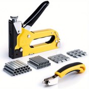 Resim Dayanıklı 4'ü 1 Arada Manuel Zımba Tabancası, 6000 Zımba Çekirdeği, Çıkartıcı ve Brad Nailer - Ahşap, Döşeme, Marangozluk, DIY Projeler için Ayarlanabilir Güç Aleti 