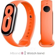 Resim Xiaomi Mi İçin Spor Kayış Band 8-8 Nfc Kemer Değiştirme Miband8 Silikon Bilezik 2 Vibrant Orange For Xiaomi Mi Band 8 