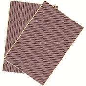 Resim 1 Sayfa Yapışkanlı Kibrit Çakmak Kağıdı - 27.94cm x 21.59cm Petek Desenli, Kırmızı ve Altın Simli Tasarım, Polyester Malzeme, Cadılar Bayramı, Noel, Şükran Günü ve Ev Dekoru için Mükemmel 