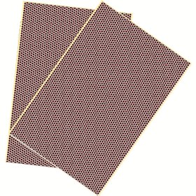 Resim 1 Sayfa Yapışkanlı Kibrit Çakmak Kağıdı - 27.94cm x 21.59cm Petek Desenli, Kırmızı ve Altın Simli Tasarım, Polyester Malzeme, Cadılar Bayramı, Noel, Şükran Günü ve Ev Dekoru için Mükemmel 