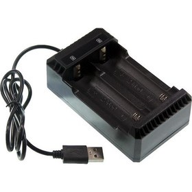 Resim Li-Ion USB 18650/22650/26650 3.7V Pil Şarj Aleti 2'li 