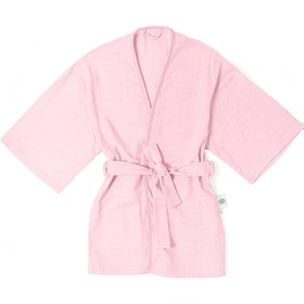 Resim Müslin Çocuk Kimono Bornoz - Innocent Pink - 4 Yaş 