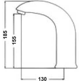 Resim Gms Ft013 Çift Girişli Fotoselli Lavabo Musluk Bataryası 