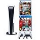 Resim Sony Playstation 5 Diskli Oyun Konsolu + 2. Dualsense Kol + Pes 2021 + GTA 5 PS5 Oyun (İthalatçı Garantili) 