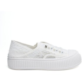 Resim Derinet Bağcıklı Fileli Günlük Kadın Sneaker 