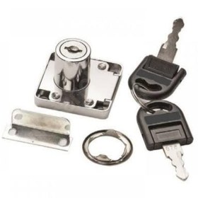 Resim ARON (2 ADET) Kare Çekmece Dolap Kapak Posta Kutusu Kilidi 2 Anahtarlı 