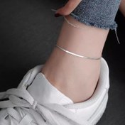 Resim Kadınlar için Şık ve Seksi Paslanmaz Çelik Yılan Kemiği Ayak Bileği - Minimalist Geometrik Tasarım, Platin Kaplama, Günlük Kullanım veya Hediye için Mükemmel, Bahar Tatili Mücevherleri, Yılan Mücevherleri 
