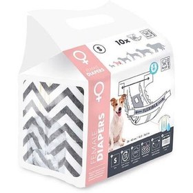 Resim M-Pets Diapers Dişi Köpek Külot Small 10 lu Paket 