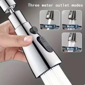 Resim Metalik Musluk Başlığı 3 Fonksiyon 