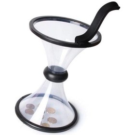 Resim Eğlenceli Huni Şeklinde İlginç Şeffaf Para Biriktirme Kumbarası 