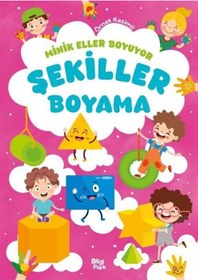 Resim Minik Eller Boyuyor Şekiller Boyama Kitabı Örnek Resimli 
