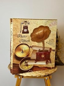 Resim Rabsev Rs21 Fotoğraf Albümü 10x15cm 600 Lük Gramafon Desenli Kutulu Yatay Dikey Modeli 