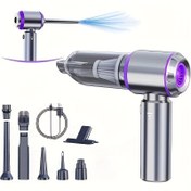 Resim 16000Pa Araç Tipi Kablosuz Elde Taşınabilir Süpürge, USB Şarj Edilebilir, Type-C Şarj Kablolu, Araba, Ev ve Evcil Hayvan Temizliği İçin Uygun 