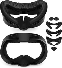 Resim YRXVW Facial Interface & Face Cover Pad Compatible with Meta Oculus Quest 3 Accessories, Sweat-Proof PU Foam Cushion, Fitness Foam Replacement, Air-Circulation Design for VR Quest 3 VR Accessorie 