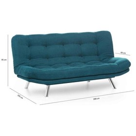 Resim Pafu Misa Üçlü Kanepe - Petrol 