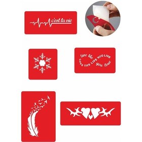 Resim Enhavalı Hayat Yaşamaktır Geçici Dövme Kına Şablonu 5'li 