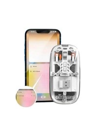 Resim Mouse Fare Kablosuz Mouse Fare Şarjlı Bluetooth Sessiz 5 Tuşlu Şeffaf 