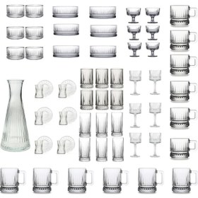 Resim Elysia 61 Parça Bardak, Sunumluk, Çerezlik , Dondurmalık Full Çeyiz Seti 