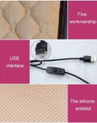 Resim Sones Araba Usb Koltuk Isıtıcı Yastık Isıtıcı Kapak Kış Isıtmalı Sıcak Mat, Stil: Kare Kahve 