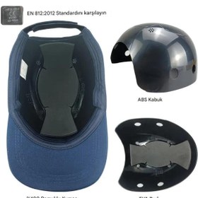 Resim Badem10 Hafif İş Güvenlik Darbe Koruyucu Koruma Baş Şapkası Bareti Unisex Kamuflaj Beyzbol Tarzı Kask Şapka 