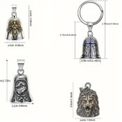 Resim Turcoshop11 Motorcycle Kedicik Nazar Boncuğu Gümüş Kuru Kafa Bisiklet Anahtarlık Dekor 